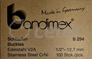 zapinka montażowa stalowa nierdzewna bandimex S254, 12,7mm x 100szt. V2A, CrNi