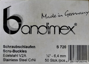 zapinka wielokrotnego użytku Bandimex S720 6,35mm x 50szt. V2A, CrNi